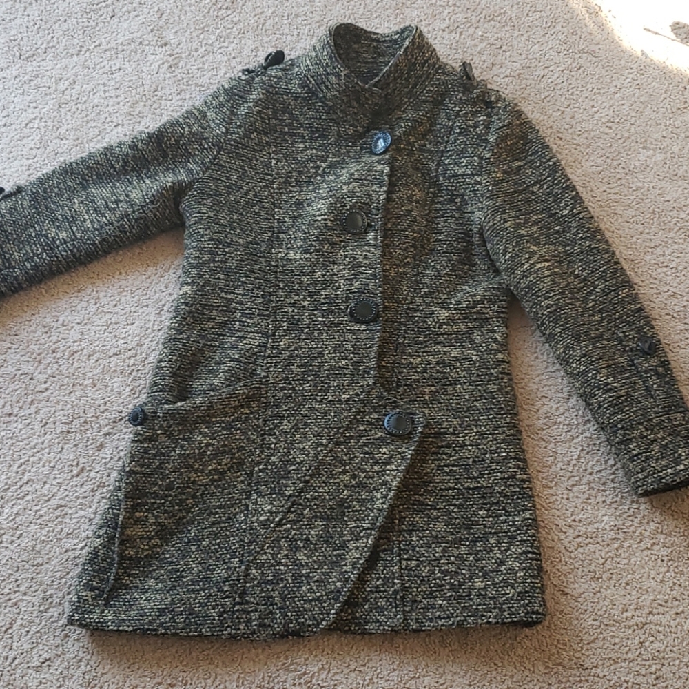 Gold & Brown Tweed coat, size small